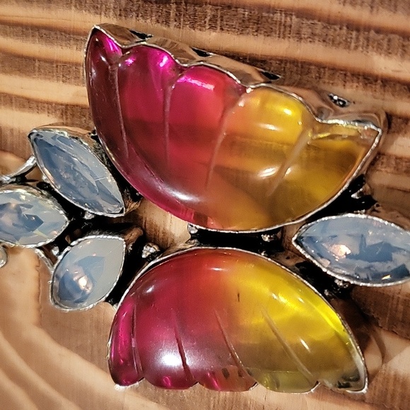 Opalite & Bi-Color Tourmaline Pendant - Picture 2 of 5